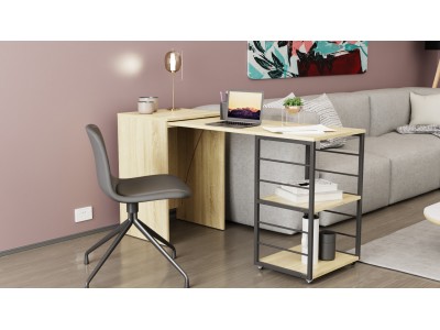 Разгъваемо бюро Smart 2 (дъб сонома/черно)